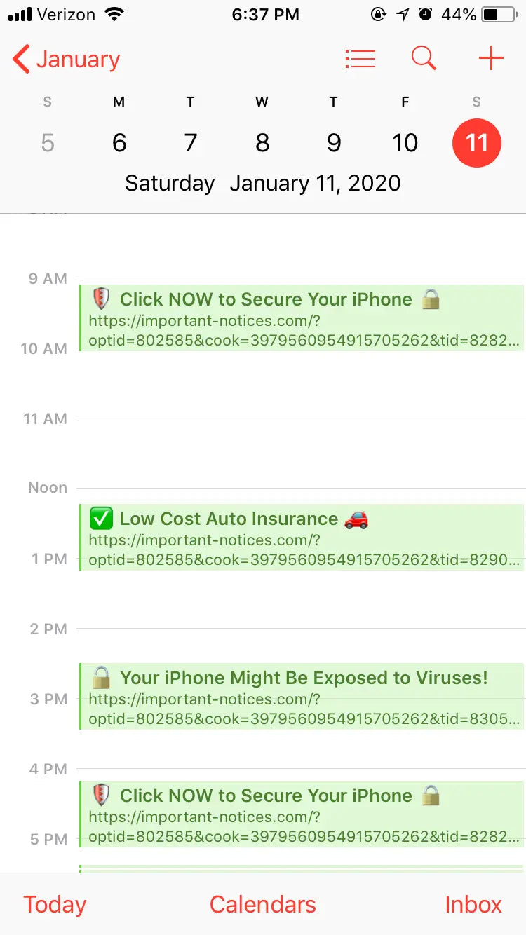 Eliminar calendarios y eventos no deseados en el iPhone