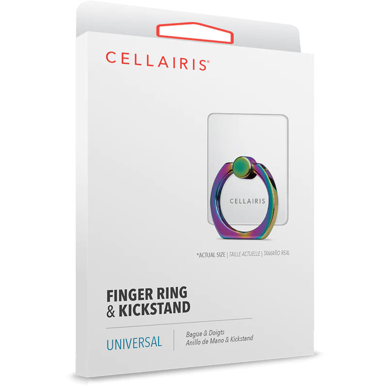 CELLAIRIS Finger Ring & Kickstand Clear / Cromado Iridiscente CELLAIRIS