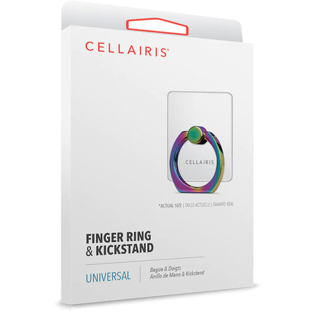 CELLAIRIS Finger Ring & Kickstand Clear / Cromado Iridiscente CELLAIRIS