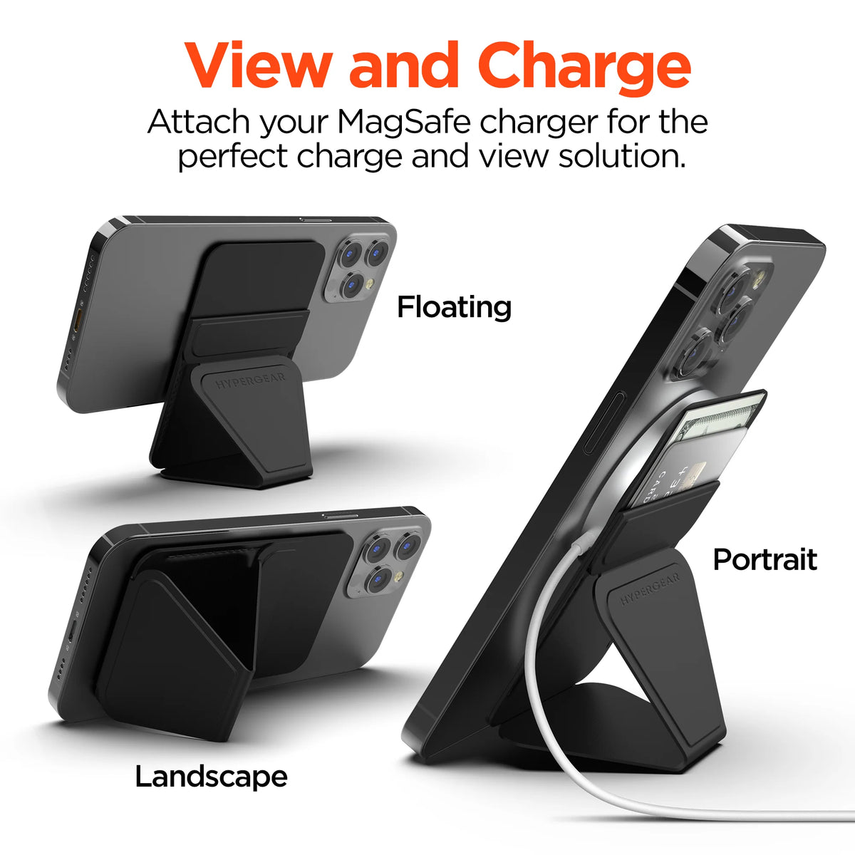 HyperGear MagFold Stand + Wallet for MagSafe BLACK hypergear