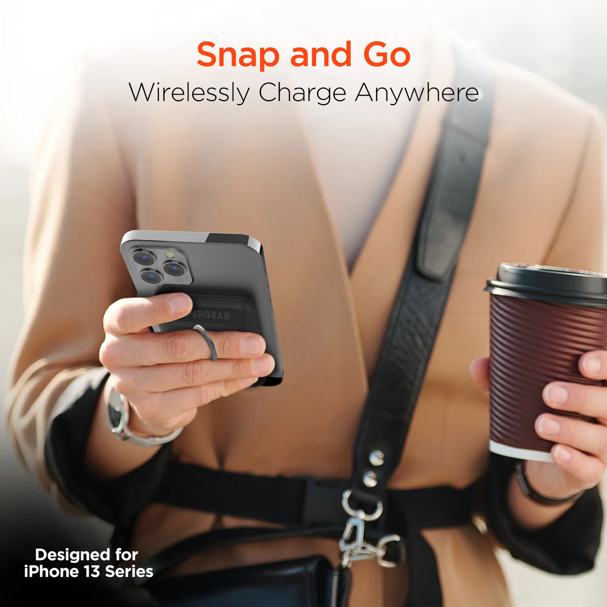 Hypergear 5000mAh Magnetic Wireless Power Bank Black hypergear