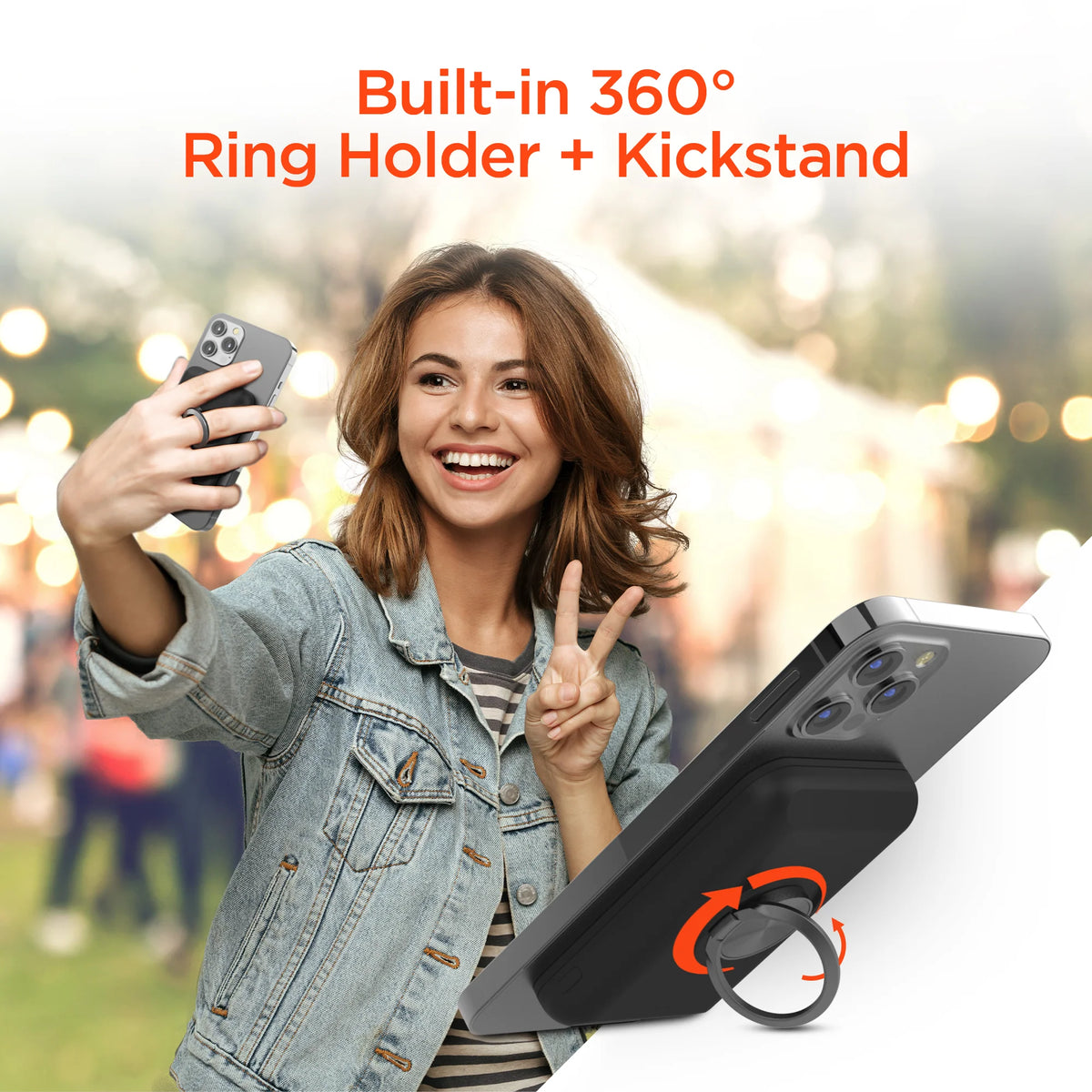 Hypergear 5000mAh Magnetic Wireless Power Bank Black hypergear