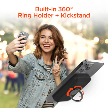 Hypergear 5000mAh Magnetic Wireless Power Bank Black hypergear