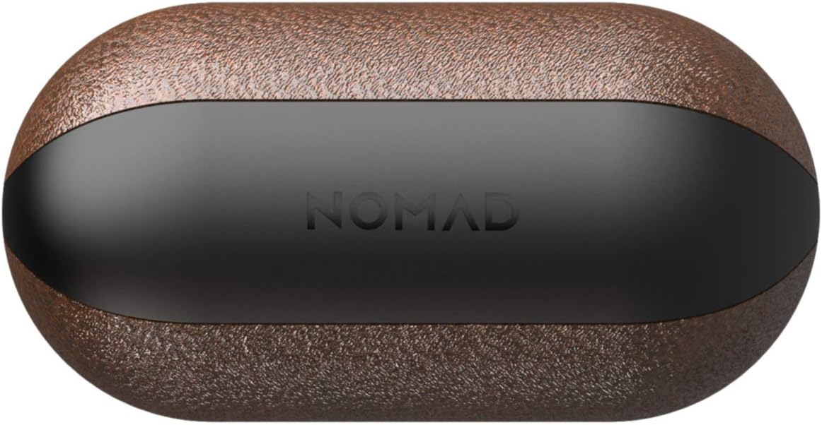 Nomad Funda para Airpods | Cuero rústico marrón Horween Nomad
