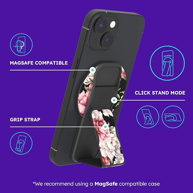 CLCKR Soporte para teléfono y agarre para MagSafe - Blossom Clckr