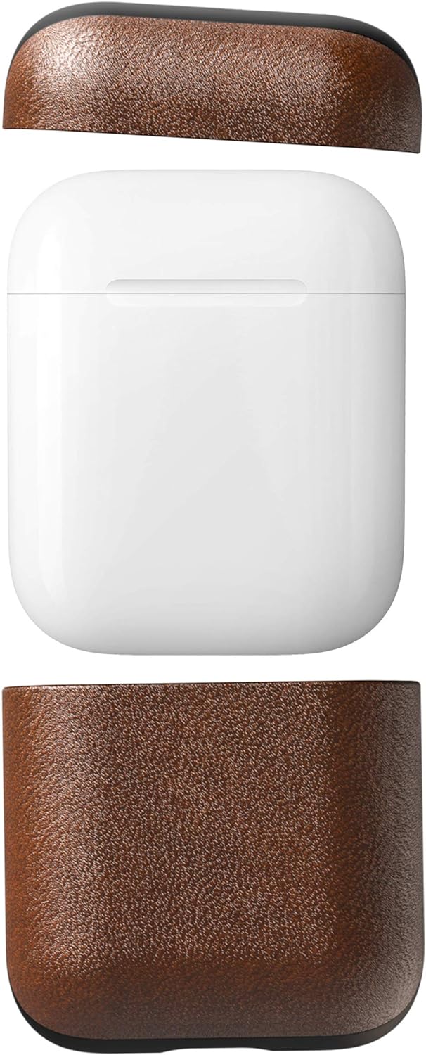 Nomad Funda para Airpods | Cuero rústico marrón Horween Nomad