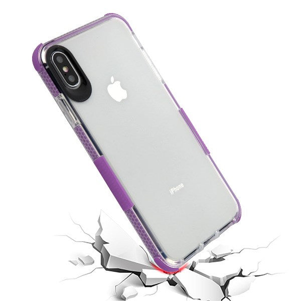 Estuche para iPhone XS Max - MyBat Tuff Series - Clear/Purple MyBat Pro