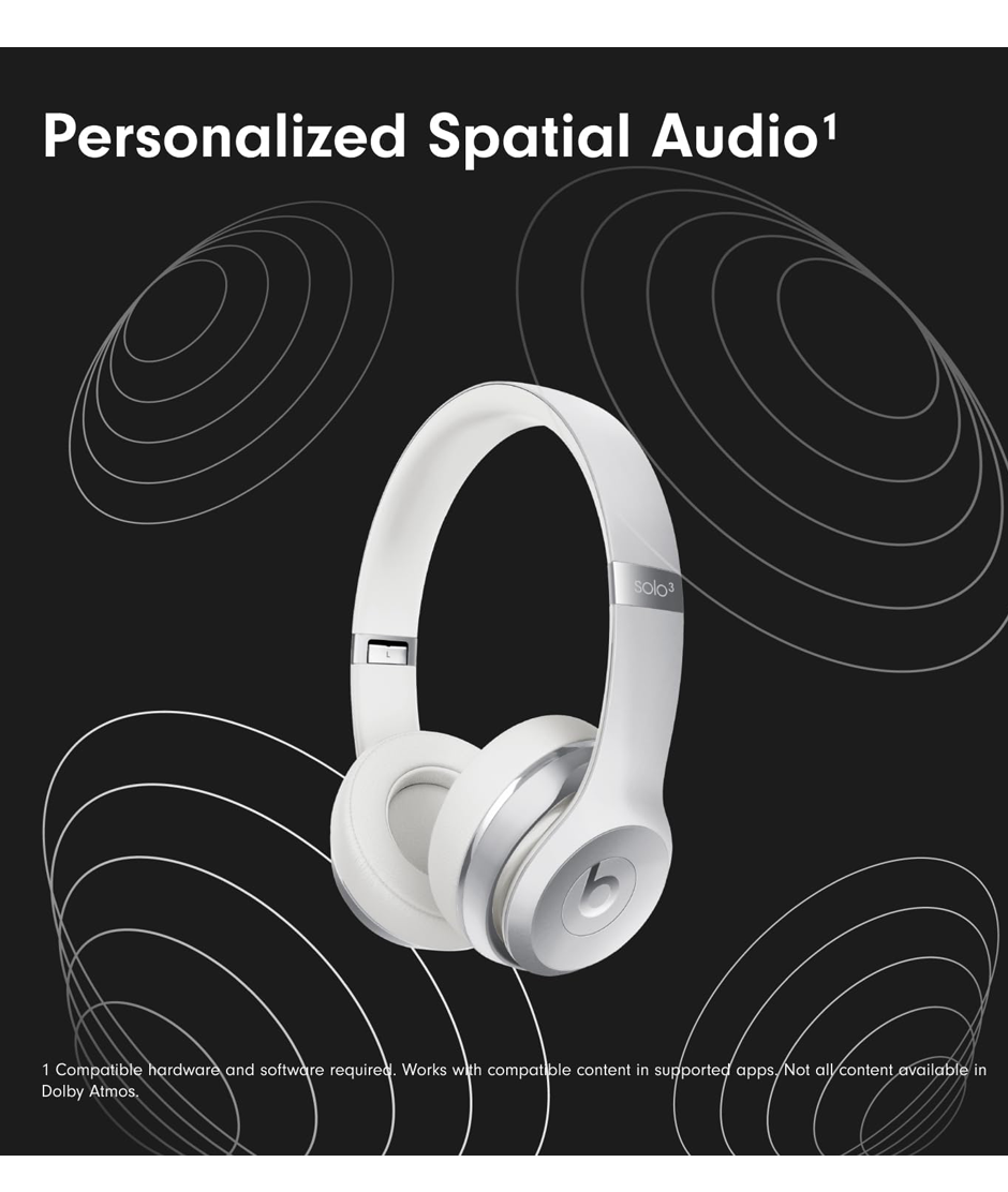 Auriculares inalámbricos On-Ear Beats Solo3 Blanco – Colección