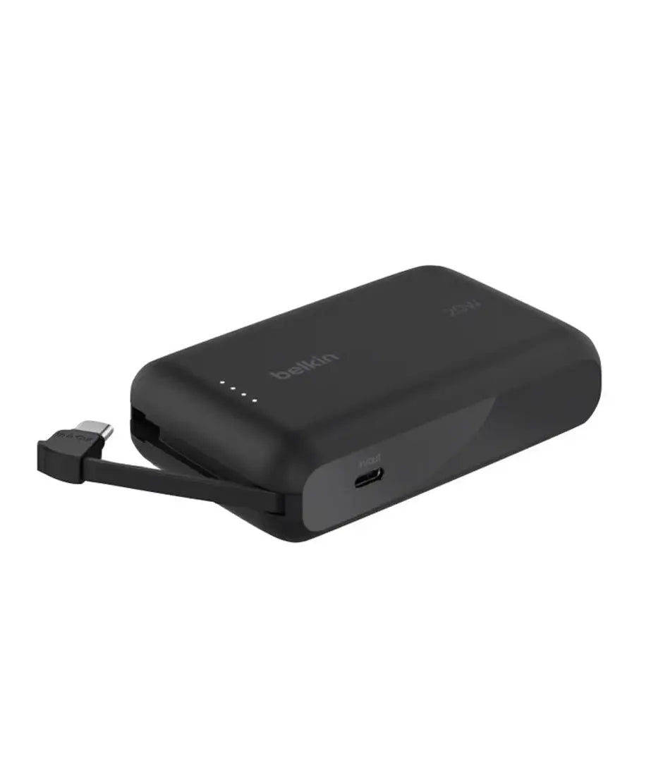 Belkin 10K Power Bank with 20W PD + Integrated USB-C Cable Negro