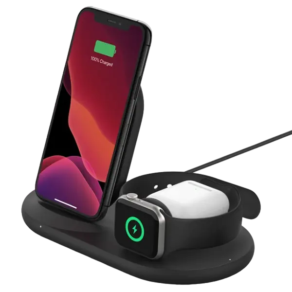 Belkin BoostCharge Cargador inalámbrico 3 en 1 para dispositivos de Apple iStore Costa Rica