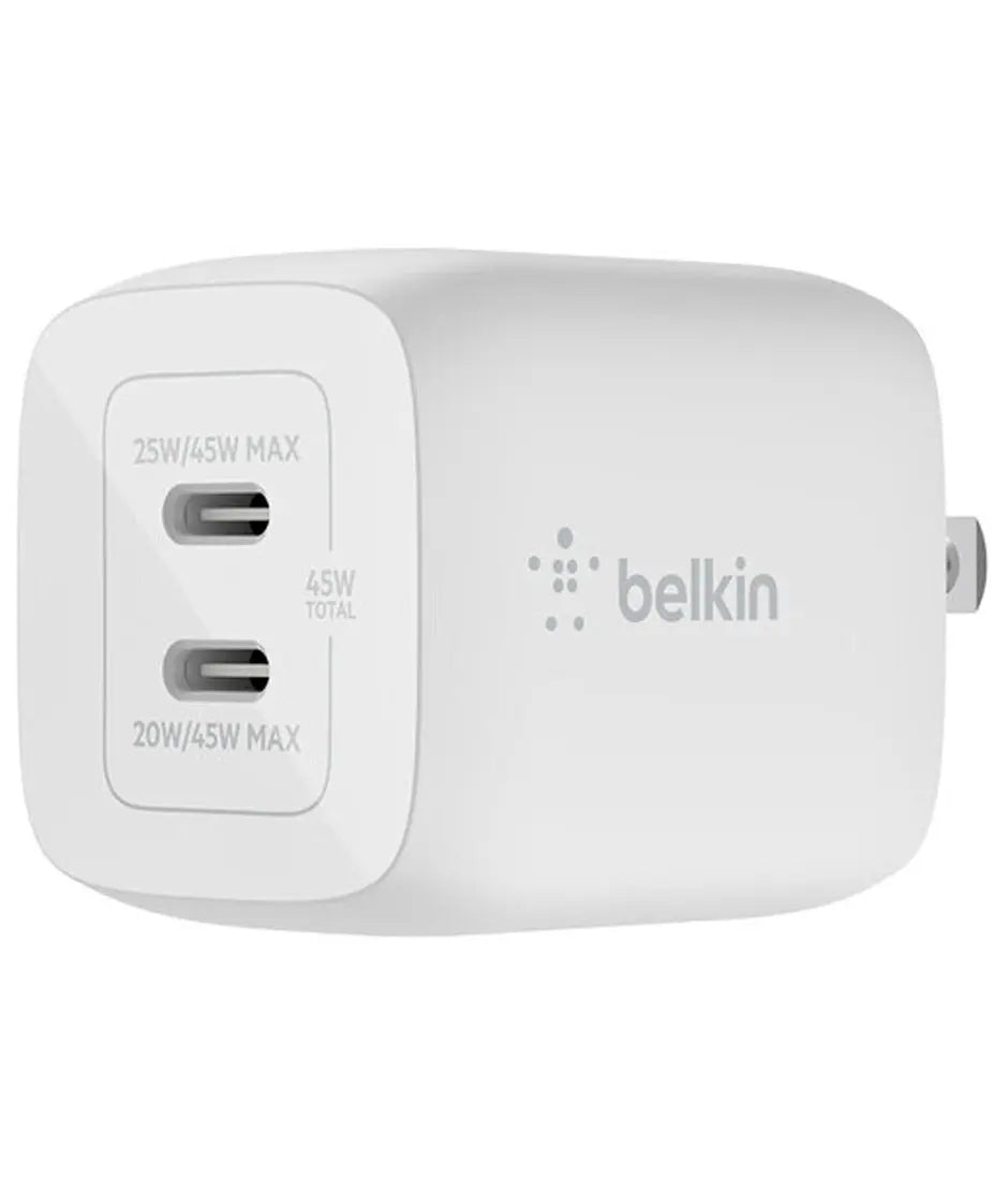Belkin Dual USB-C GaN Wall Charger with PPS 45W Belkin