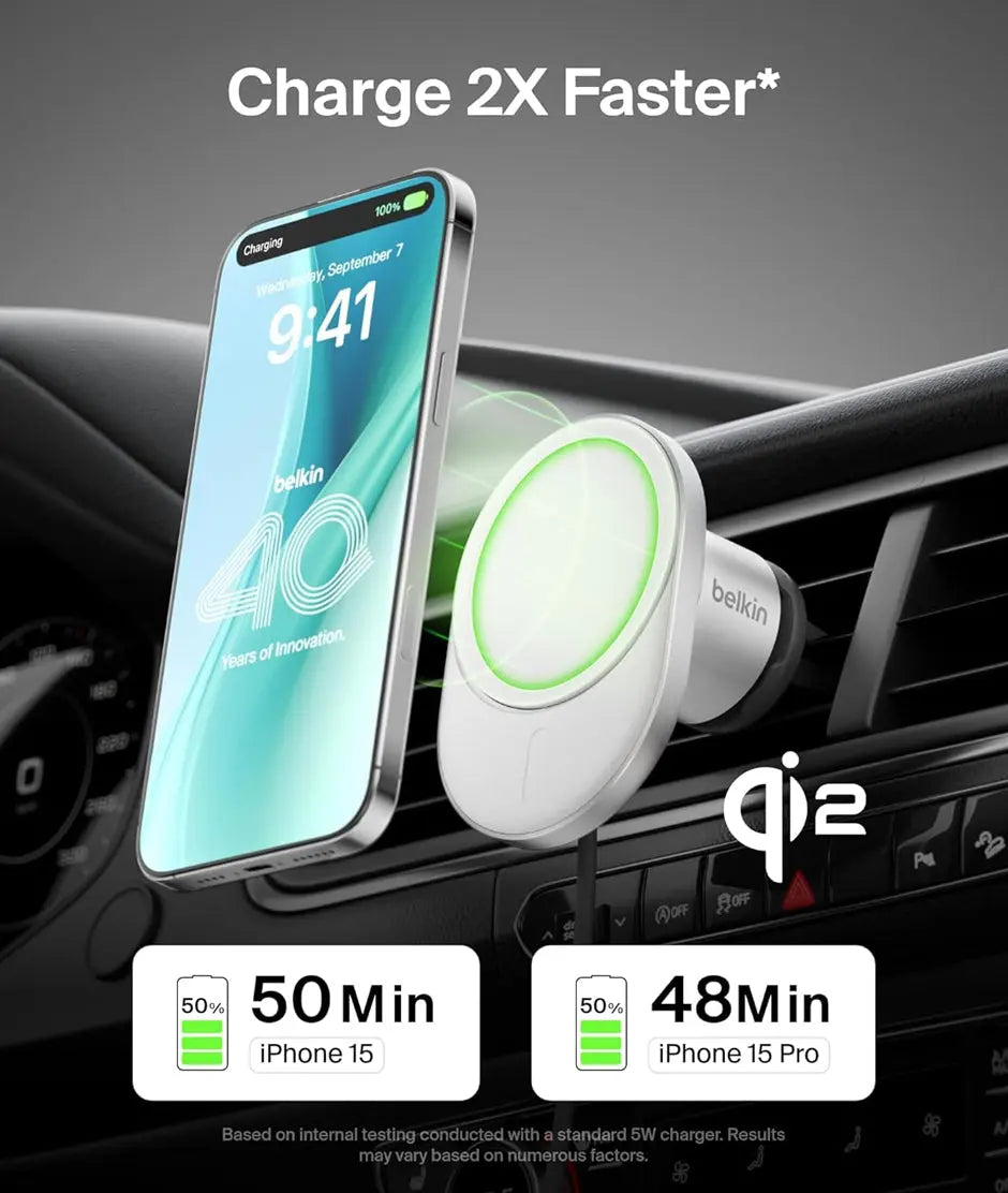 Belkin Qi2 15W Car Vent Mount Pro Belkin