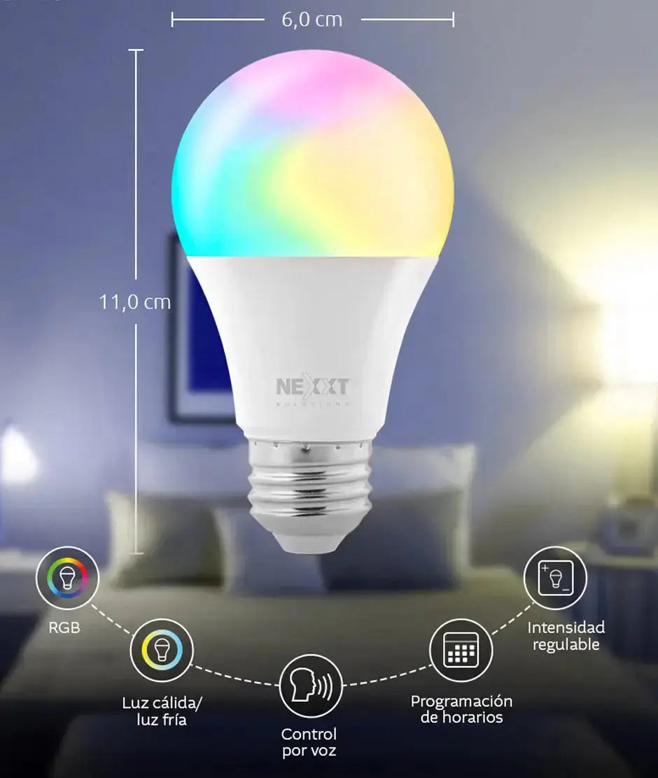 Bombilla LED inteligente Wi-Fi® 110V - A19 2PK NEXXT