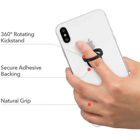 CELLAIRIS Finger Ring & Kickstand Negro Mate CELLAIRIS