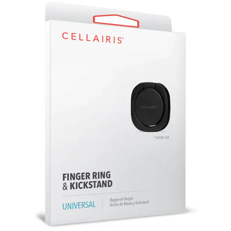 CELLAIRIS Finger Ring & Kickstand Negro Mate CELLAIRIS
