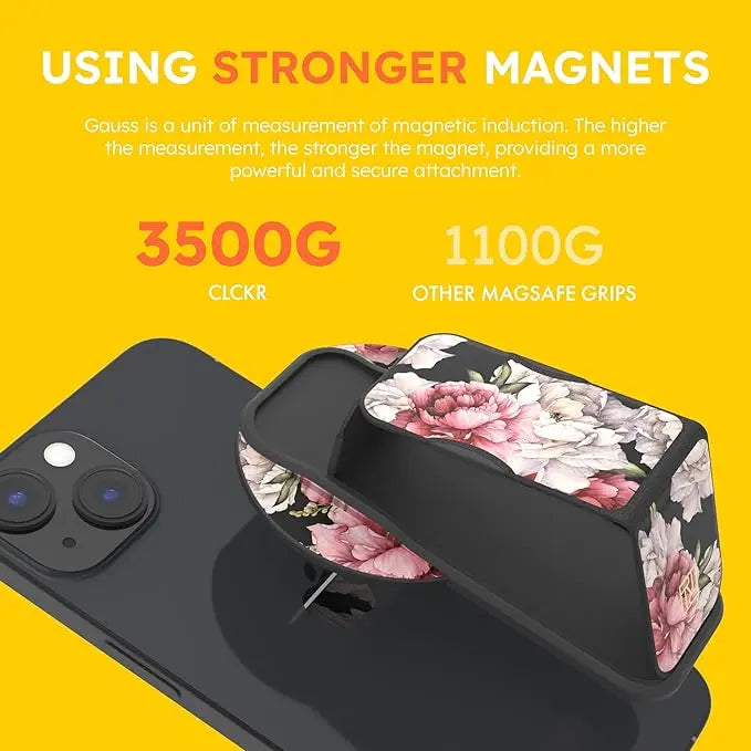 CLCKR Soporte para teléfono y agarre para MagSafe - Blossom Clckr