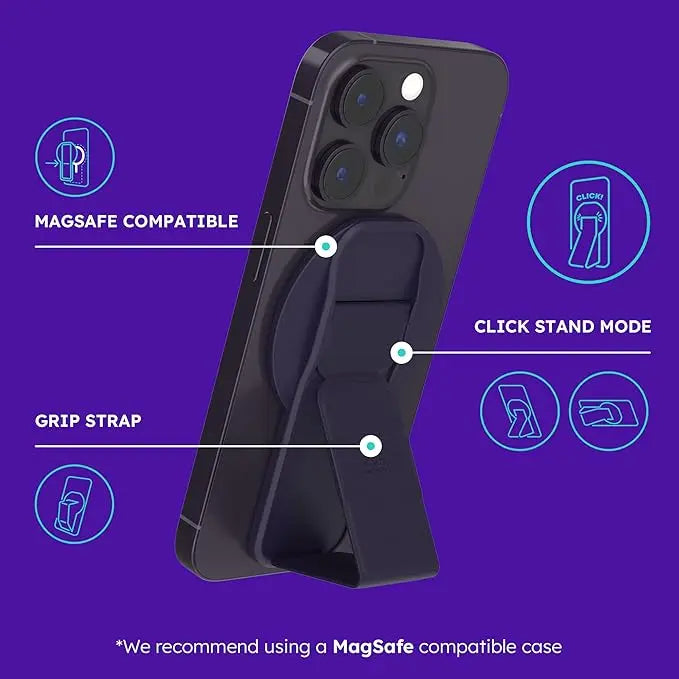 CLCKR Soporte para teléfono y agarre para MagSafe - Deep Purple Clckr