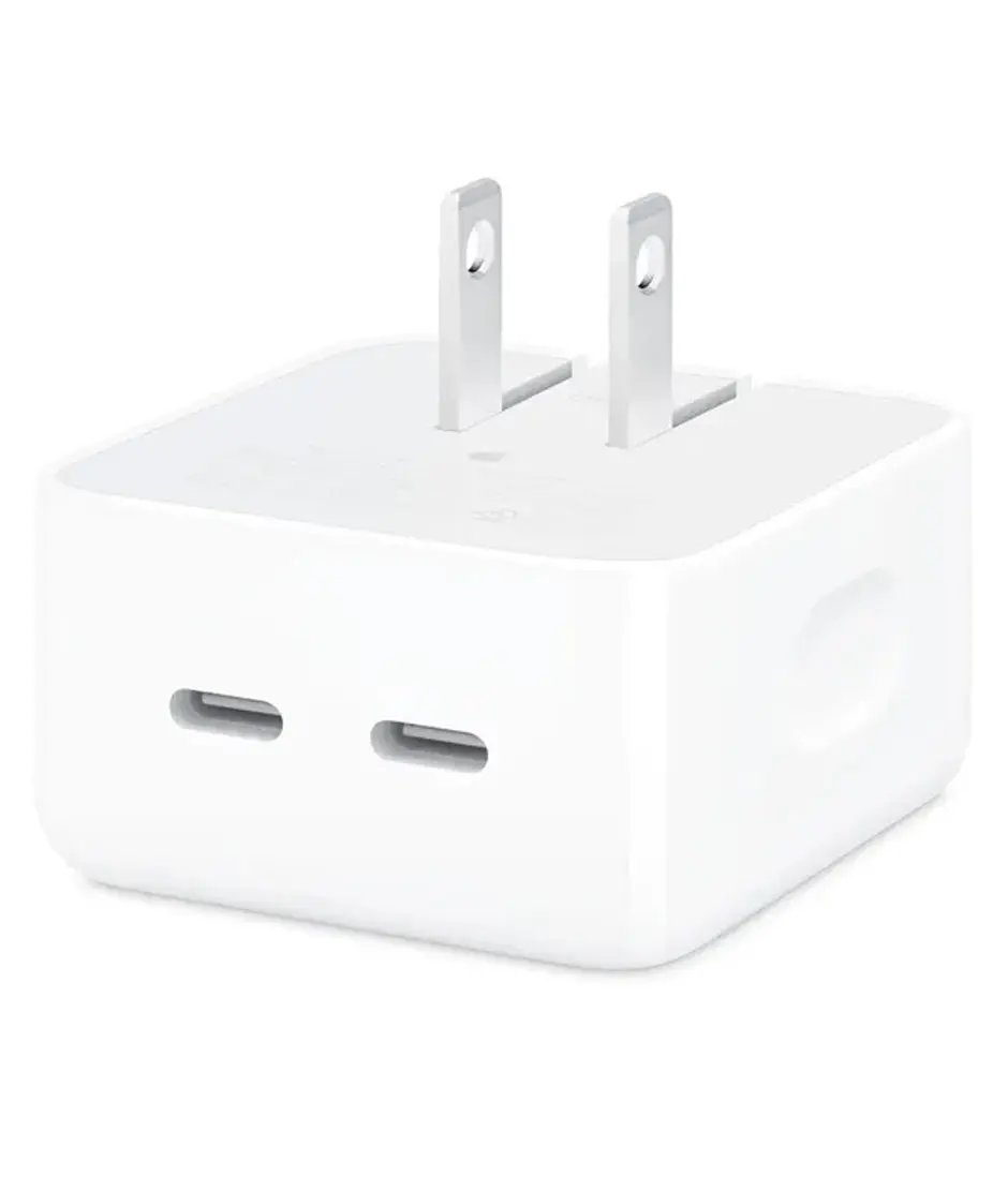 Cargador de Corriente APPLE Dual 35W  2 puertos USB-C  Blanco Apple