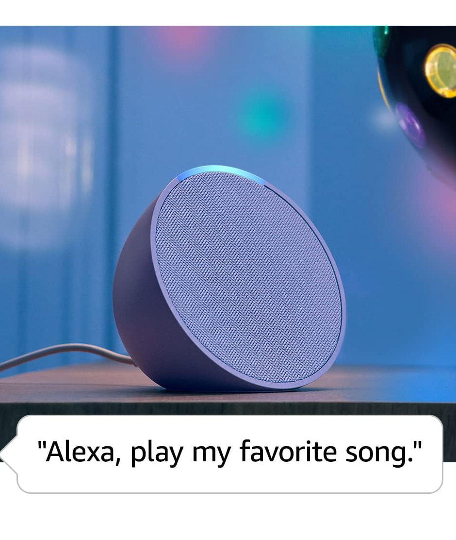 Echo Pop - Parlante inteligente y compacto con sonido definido y Alexa - Carbón Amazon