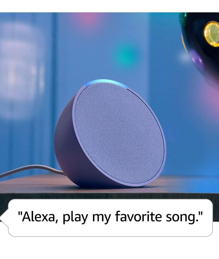 Echo Pop - Parlante inteligente y compacto con sonido definido y Alexa - Carbón Amazon