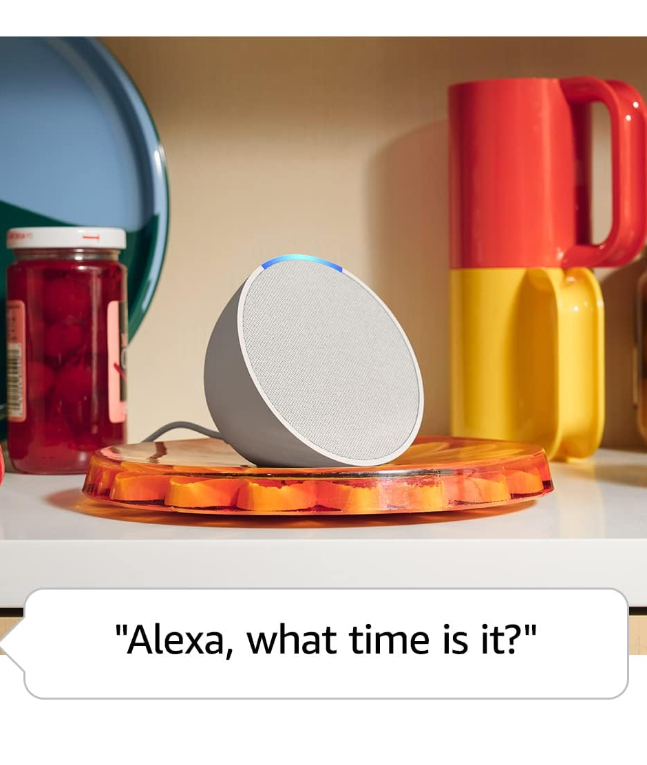 Echo Pop - Parlante inteligente y compacto con sonido definido y Alexa - Carbón Amazon