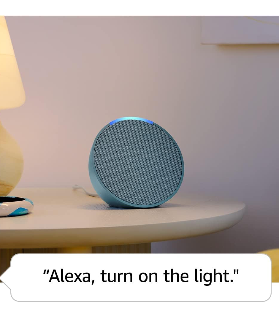 Echo Pop - Parlante inteligente y compacto con sonido definido y Alexa - Carbón Amazon