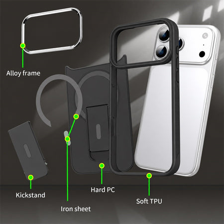 Estuche EDGE HaloStand MagSafe para iPhone 18 Pro Max / 17 Pro Max - Negro