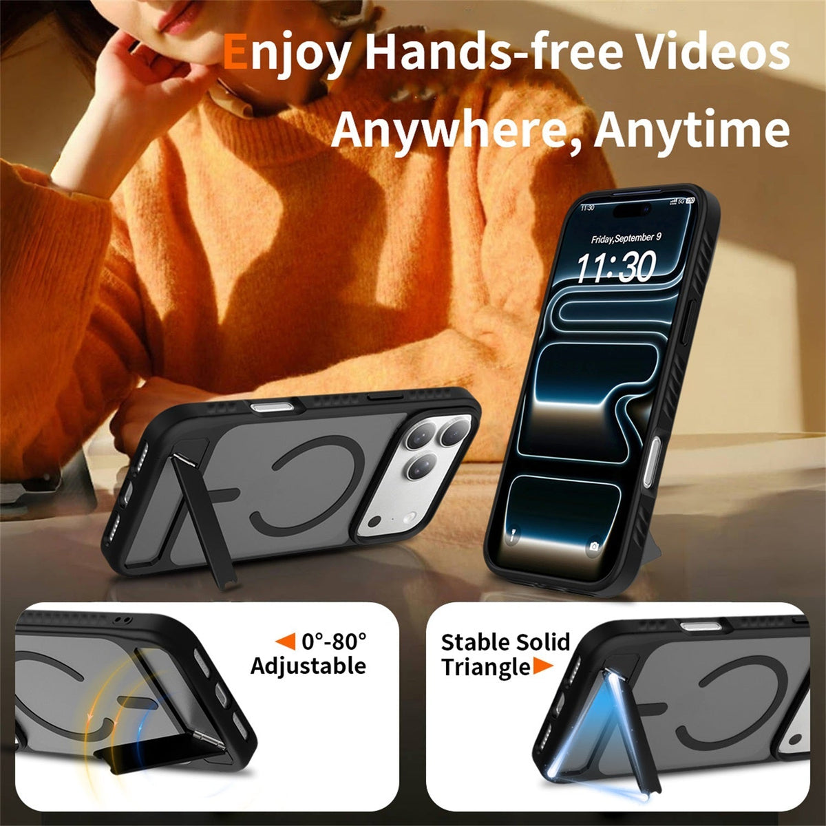 Estuche EDGE Mag Pro con soporte para iPhone 18 Pro Max / 17 Pro Max - Negro