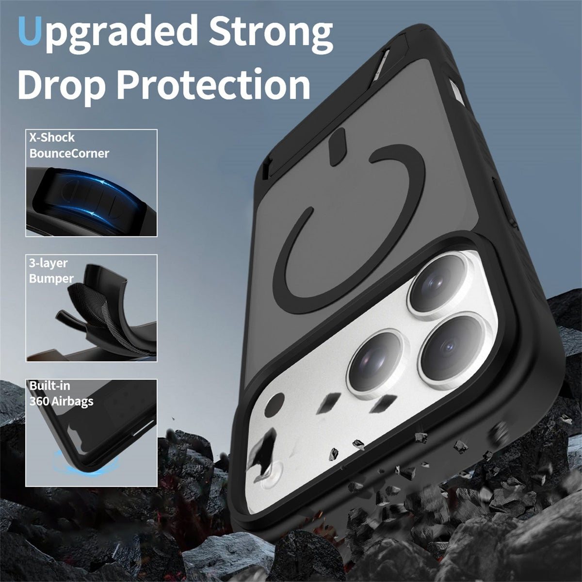 Estuche EDGE Mag Pro con soporte para iPhone 18 Pro Max / 17 Pro Max - Negro