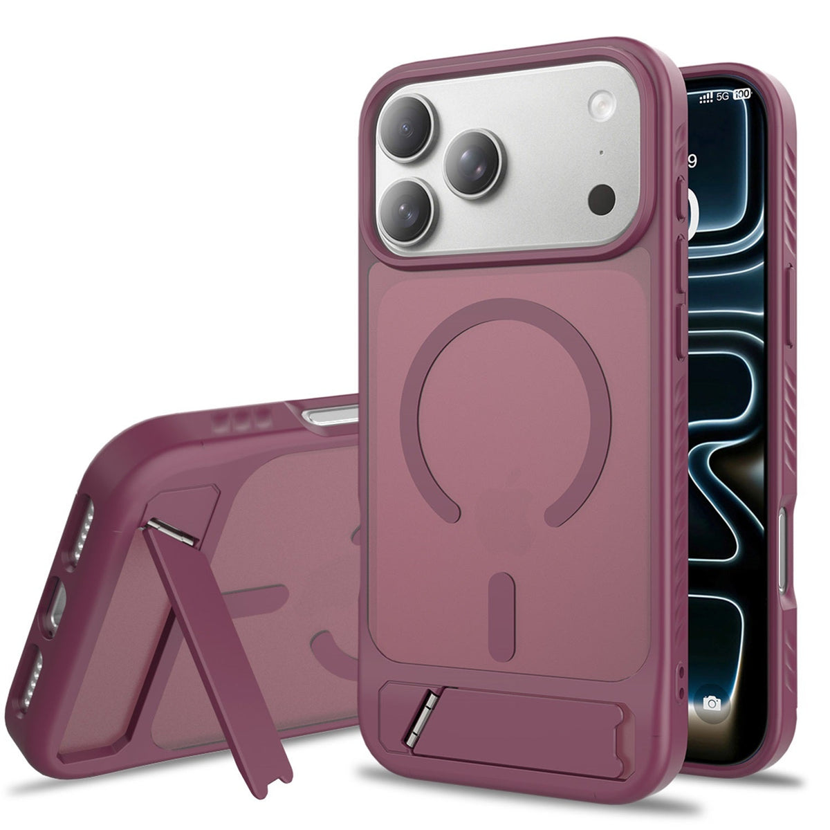 Estuche EDGE Mag Pro con soporte para iPhone 18 Pro Max / 17 Pro Max - Rojo cereza