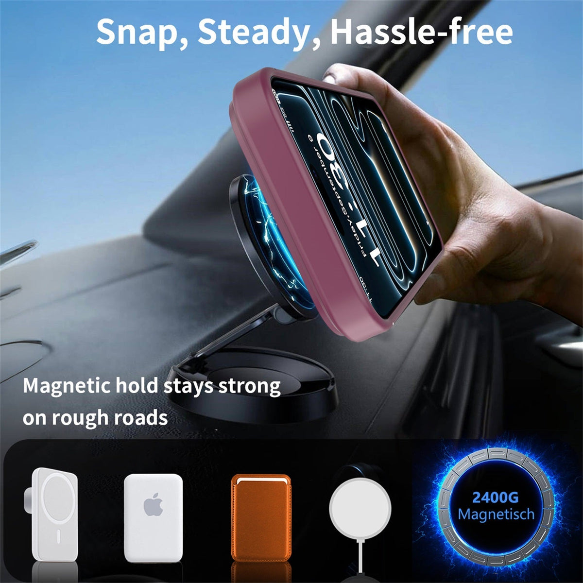 Estuche EDGE Mag Pro con soporte para iPhone 18 Pro Max / 17 Pro Max - Rojo cereza