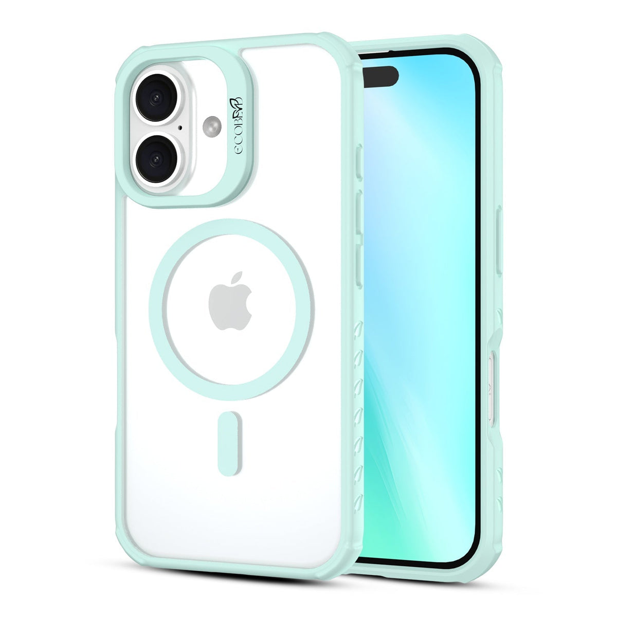 Estuche EcoBlvd Revive Collection para iPhone 16 - Verde agua (100% compostable, a base de plantas)