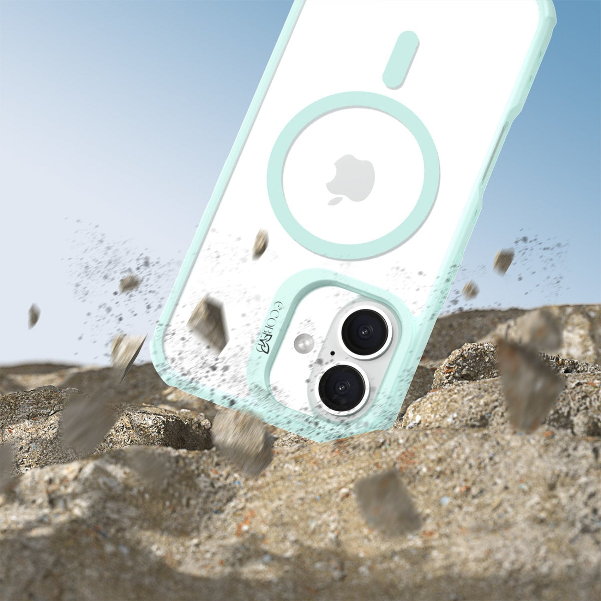 Estuche EcoBlvd Revive Collection para iPhone 16 - Verde agua (100% compostable, a base de plantas)