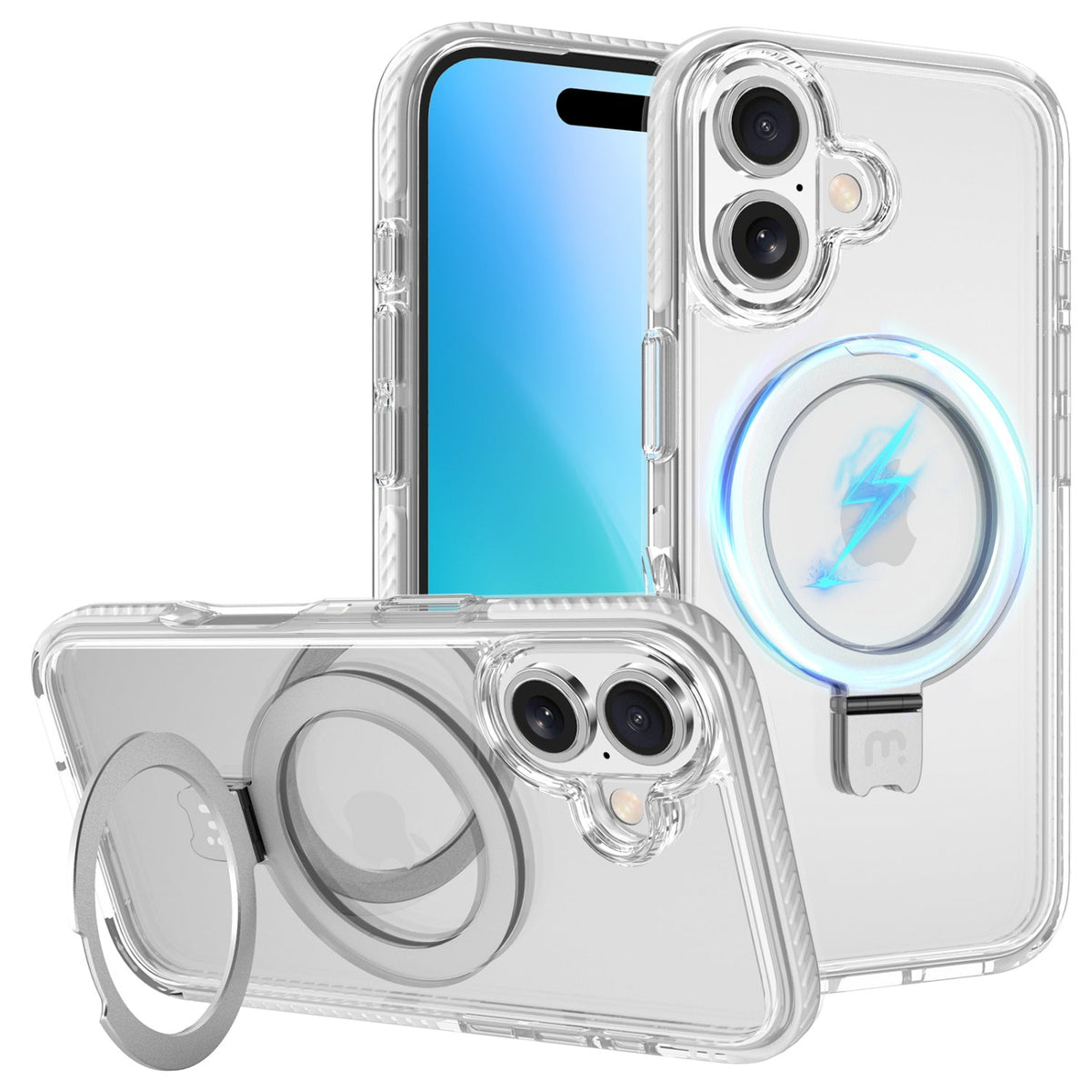Estuche MyBat Pro Lure Series con anillo soporte MagSafe para iPhone 16 - Blanco