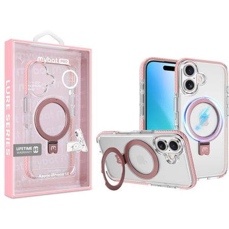 Estuche MyBat Pro Lure Series con anillo soporte MagSafe para iPhone 16 - Rosado