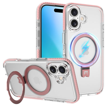 Estuche MyBat Pro Lure Series con anillo soporte MagSafe para iPhone 16 - Rosado