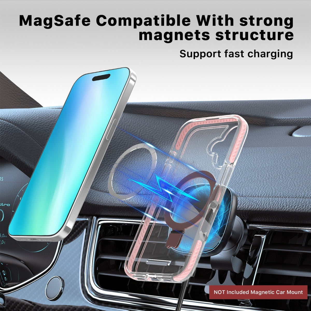 Estuche MyBat Pro Lure Series con anillo soporte MagSafe para iPhone 16 - Rosado
