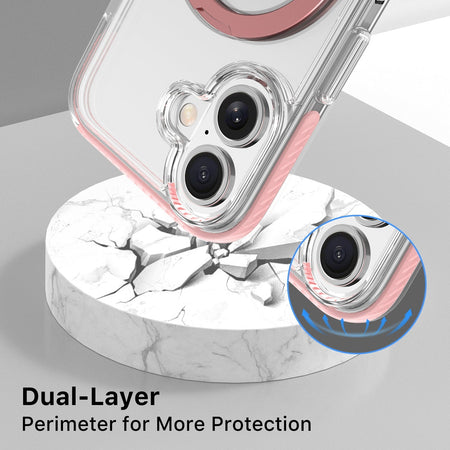 Estuche MyBat Pro Lure Series con anillo soporte MagSafe para iPhone 16 - Rosado