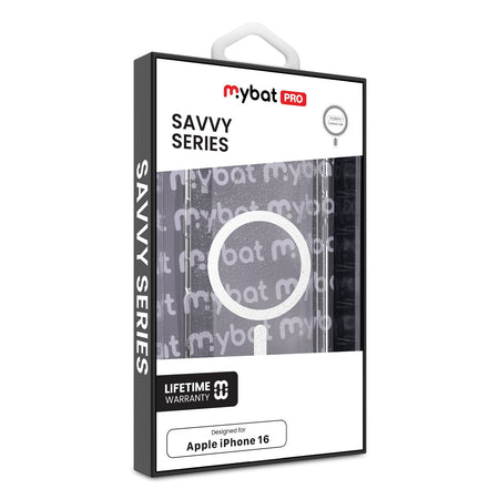 Estuche MyBat Pro Savvy Series MagSafe para iPhone 16 - Transparente con brillo