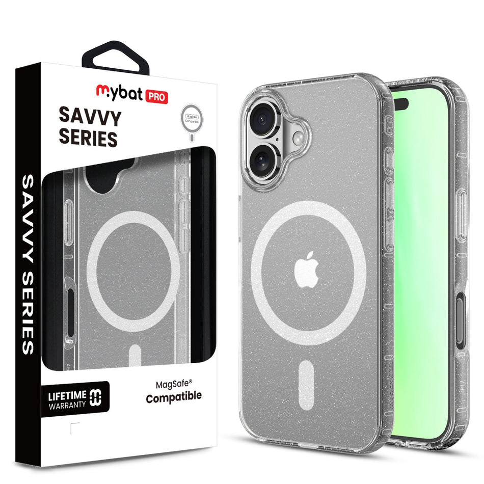 Estuche MyBat Pro Savvy Series MagSafe para iPhone 17 - Transparente con brillo