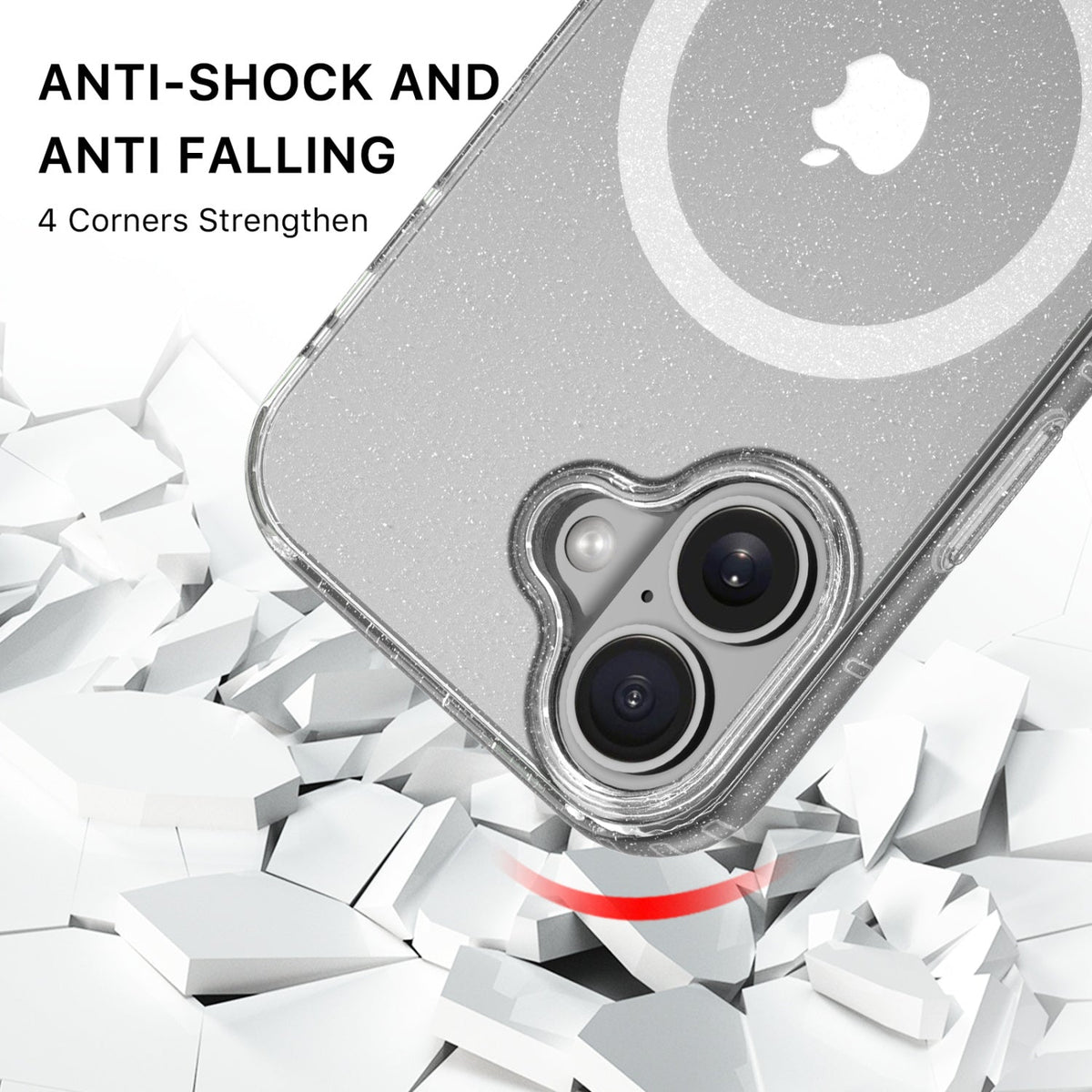 Estuche MyBat Pro Savvy Series MagSafe para iPhone 17 - Transparente con brillo
