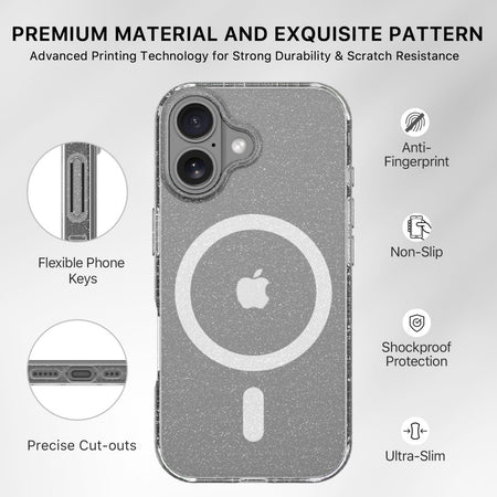 Estuche MyBat Pro Savvy Series MagSafe para iPhone 17 - Transparente con brillo