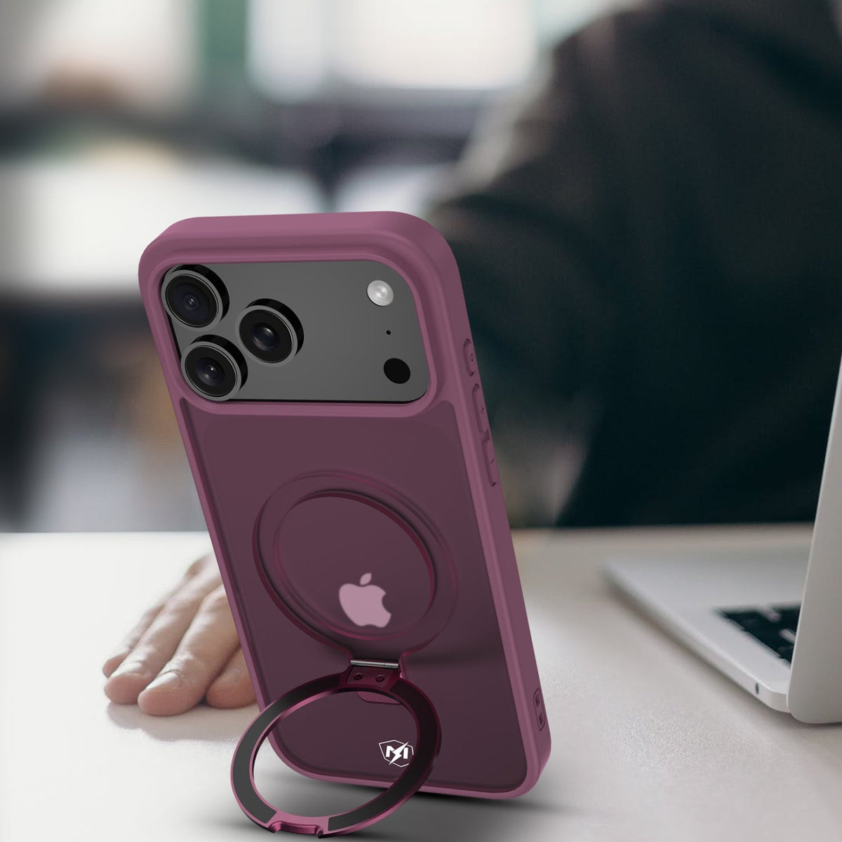 Estuche MyBat Pro Shade Series con anillo soporte MagSafe para iPhone 18 Pro / 17 Pro - Vino