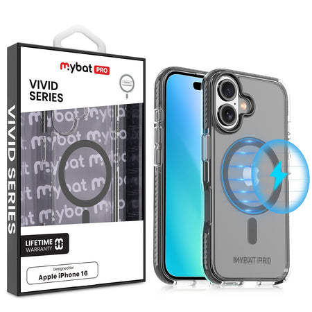 Estuche MyBat Pro Vivid Series MagSafe para iPhone 16 - Negro