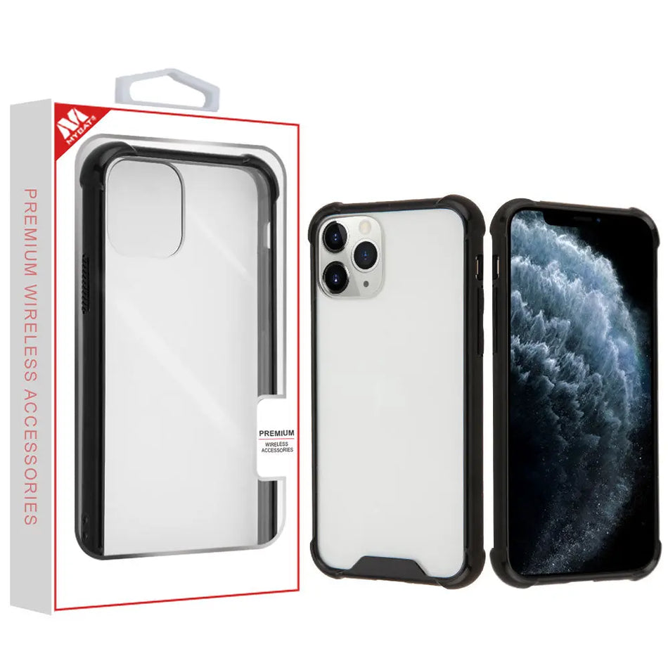 Estuche Para iPhone 11 Pro - MyBat Gummy Series - Transparente / Negro MyBat