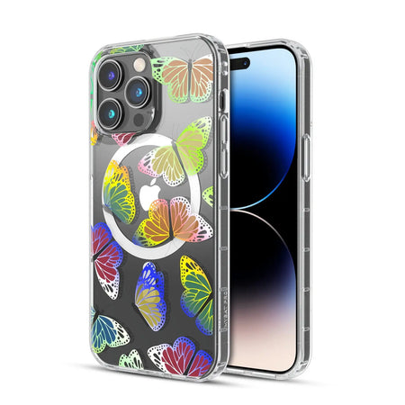 Estuche Para iPhone 14 Pro - MyBatPro Mood Series MagSafe - Butterflies MyBat Pro