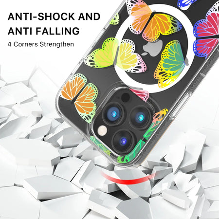 Estuche Para iPhone 14 Pro - MyBatPro Mood Series MagSafe - Butterflies MyBat Pro