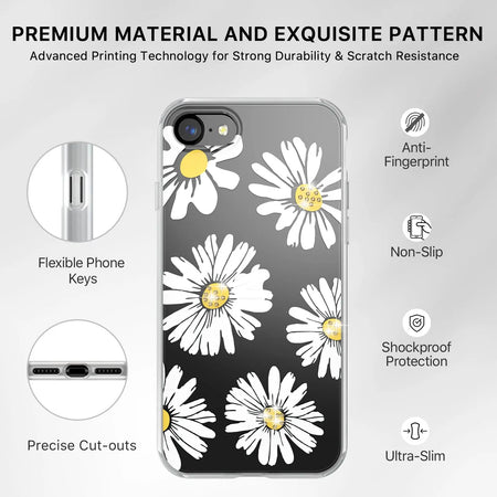 Estuche Para iPhone SE (2020-2022) / 8 / 7 - MyBatPro Mood Diamond Series - Happy Daisies MyBat Pro