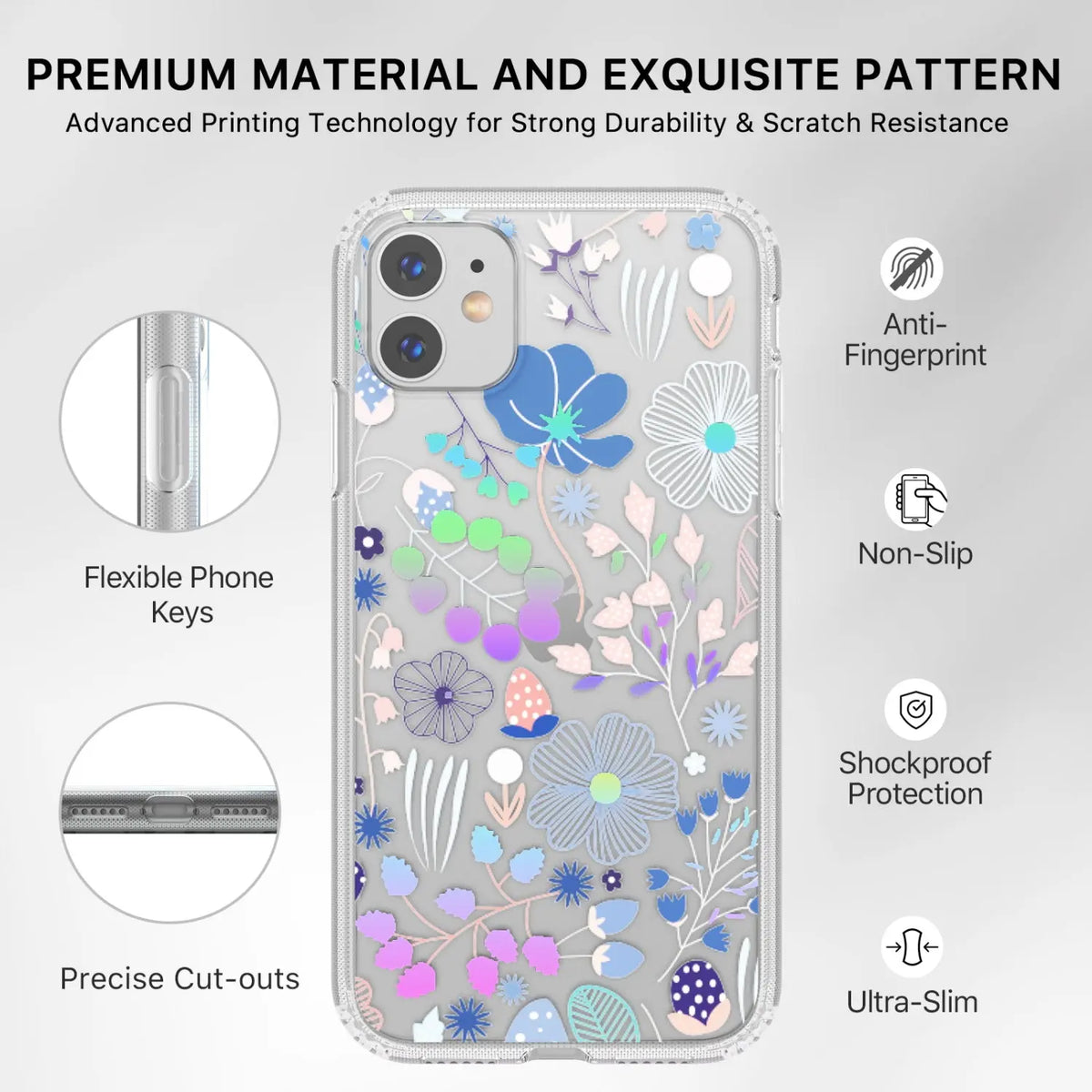 Estuche para Iphone 11 - MyBat Pro Mood Series - Colorful Flowers MyBat Pro