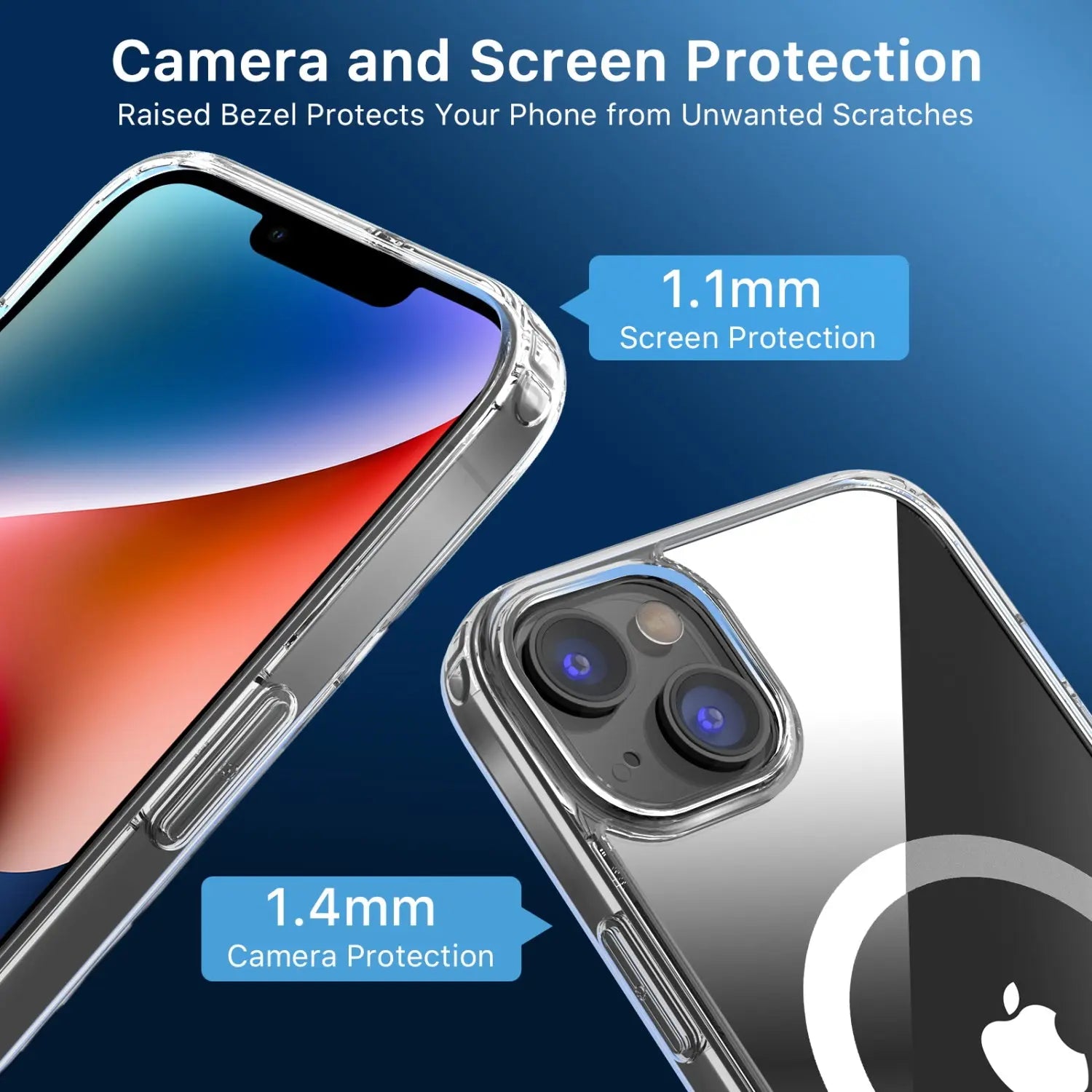 Estuche para Iphone 14 - MyBat Pro Gummy Series MagSafe - Clear MyBat Pro